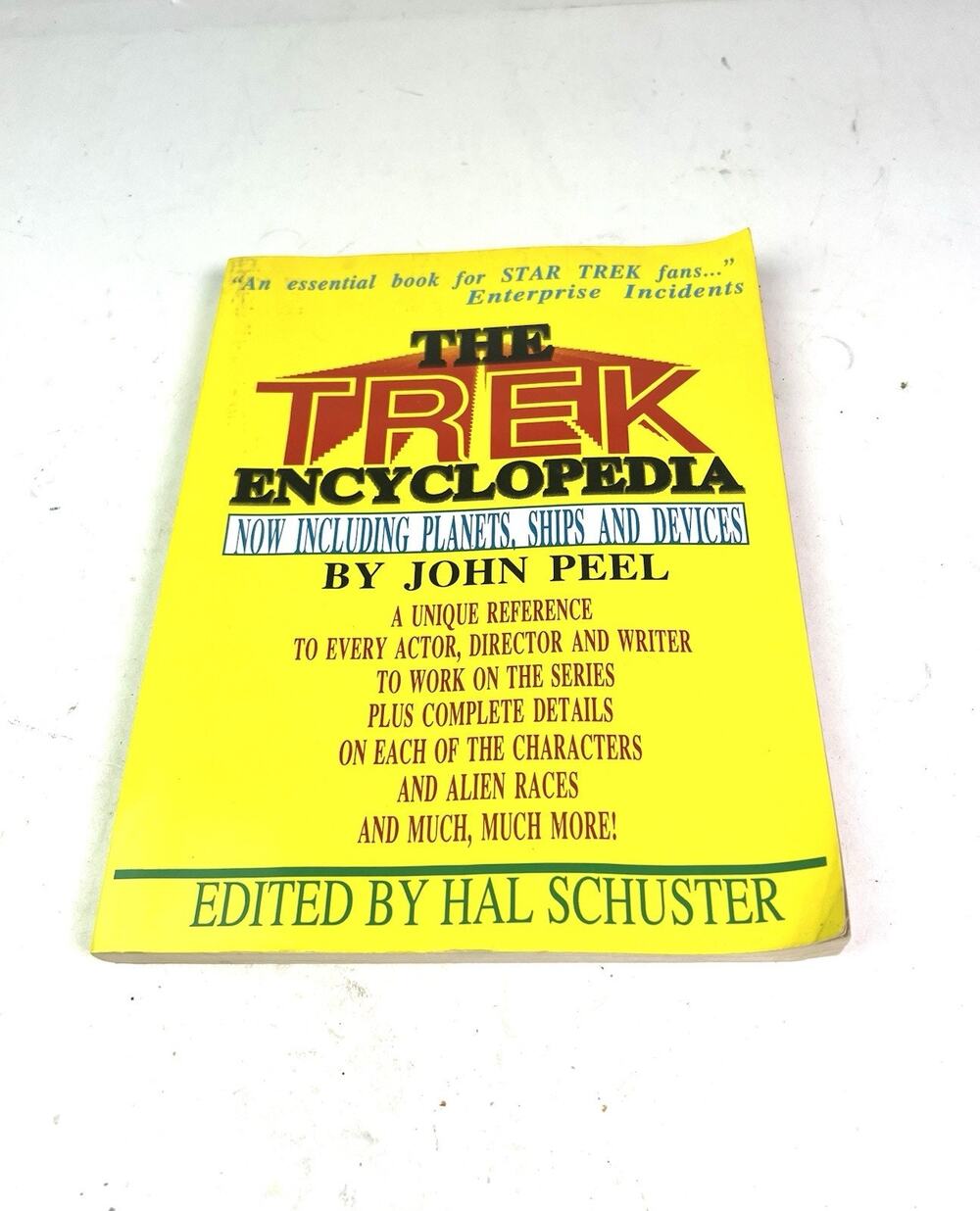 1988 The Trek Encyclopedia Star Trek John Peel Paperback Planets Ships Devices